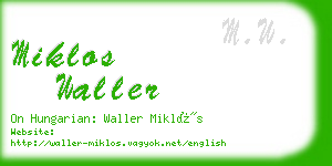 miklos waller business card